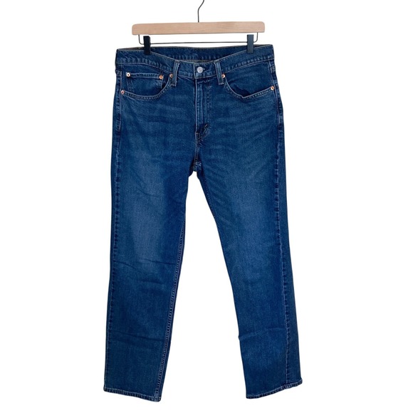 Levi's Other - LEVI Jeans 514 Men 34x32 (Fits 34x30.5) Stretch Straight Fit Blue Western Cowboy